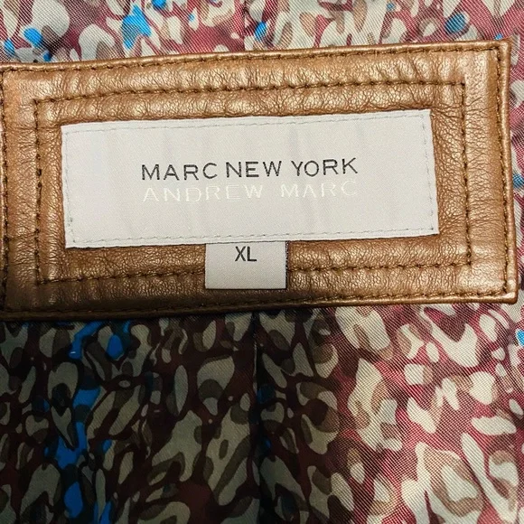 Marc New York By Andrew Mark Brown Real Soft Leather Jacket - Picture 9 of 16